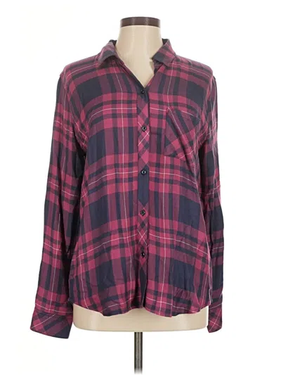Pre-owned Rails Long Sleeve Button Down Shirt In Burgundy