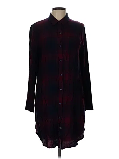 Pre-owned Rails Long Sleeve Button Down Shirt In Burgundy