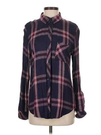 Pre-owned Rails Long Sleeve Button Down Shirt In Burgundy