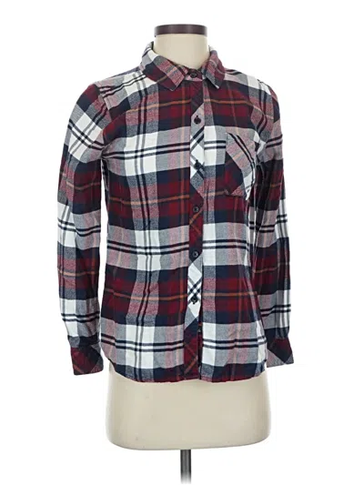 Pre-owned Rails Long Sleeve Button Down Shirt In Burgundy