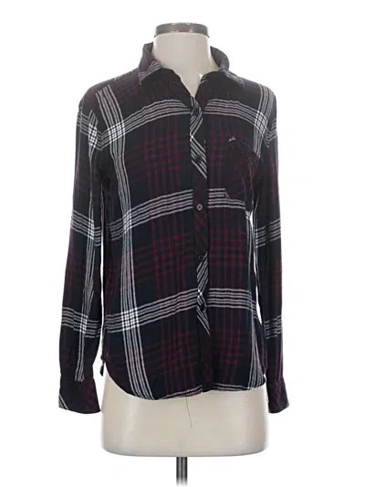 Pre-owned Rails Long Sleeve Button Down Shirt In Burgundy
