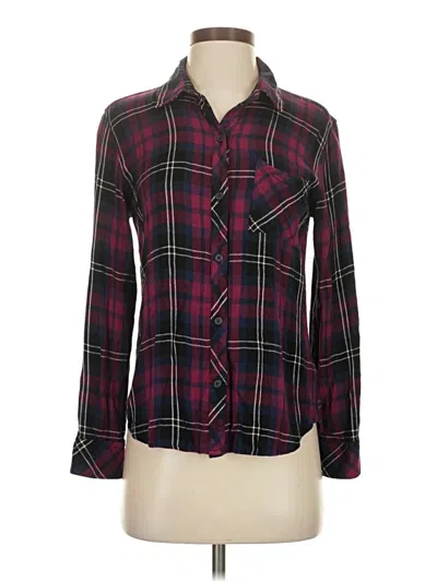 Pre-owned Rails Long Sleeve Button Down Shirt In Burgundy