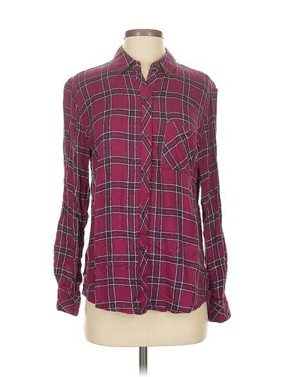 Pre-owned Rails Long Sleeve Button Down Shirt In Burgundy