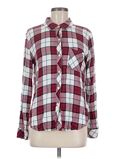 Pre-owned Rails Long Sleeve Button Down Shirt In Burgundy