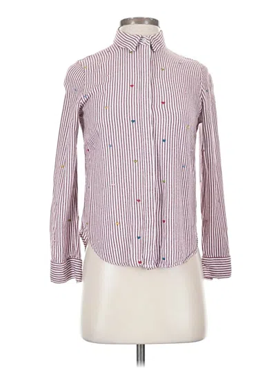 Pre-owned Rails Long Sleeve Button Down Shirt In Burgundy