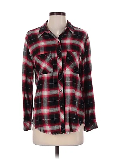 Pre-owned Rails Long Sleeve Button Down Shirt In Burgundy