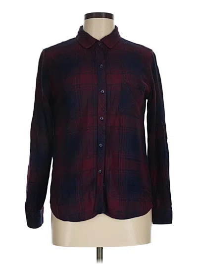 Pre-owned Rails Long Sleeve Button Down Shirt In Burgundy
