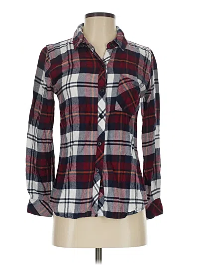 Pre-owned Rails Long Sleeve Button Down Shirt In Burgundy