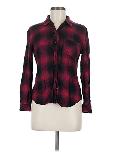 Pre-owned Rails Long Sleeve Button Down Shirt In Burgundy