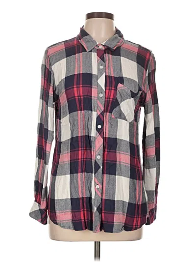 Pre-owned Rails Long Sleeve Button Down Shirt In Burgundy