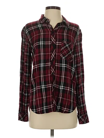 Pre-owned Rails Long Sleeve Button Down Shirt In Burgundy