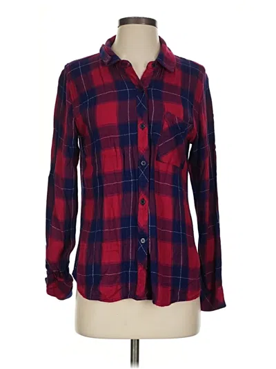 Pre-owned Rails Long Sleeve Button Down Shirt In Burgundy