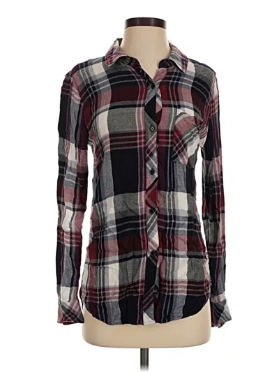 Pre-owned Rails Long Sleeve Button Down Shirt In Burgundy