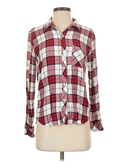 Pre-owned Rails Long Sleeve Button Down Shirt In Burgundy