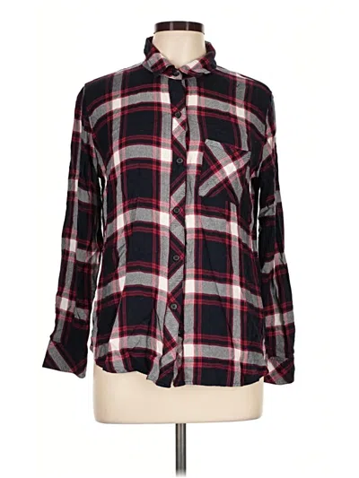 Pre-owned Rails Long Sleeve Button Down Shirt In Burgundy