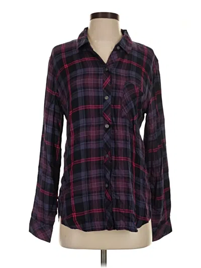 Pre-owned Rails Long Sleeve Button Down Shirt In Burgundy