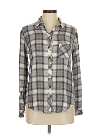 Pre-owned Rails Long Sleeve Button Down Shirt In Gray