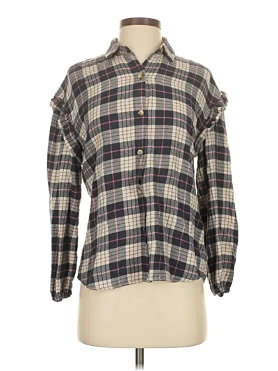 Pre-owned Rails Long Sleeve Button Down Shirt In Gray
