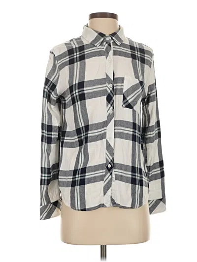 Pre-owned Rails Long Sleeve Button Down Shirt In Gray