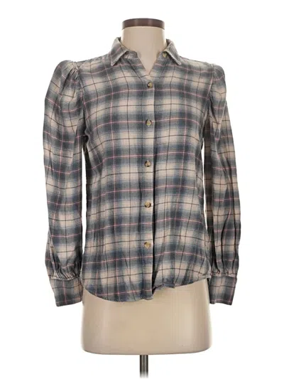 Pre-owned Rails Long Sleeve Button Down Shirt In Gray