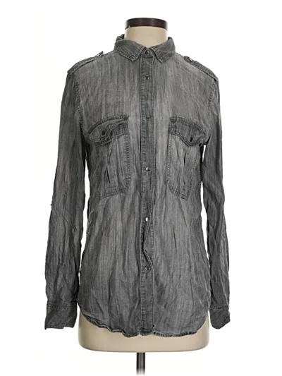 Pre-owned Rails Long Sleeve Button Down Shirt In Gray