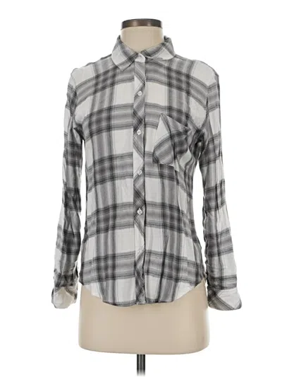 Pre-owned Rails Long Sleeve Button Down Shirt In Gray