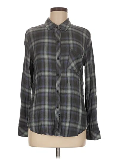 Pre-owned Rails Long Sleeve Button Down Shirt In Gray