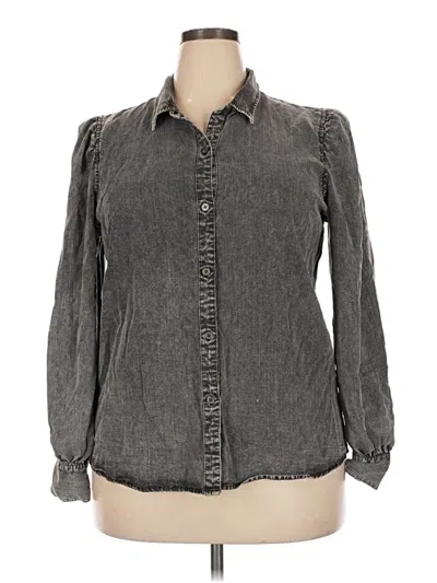 Pre-owned Rails Long Sleeve Button Down Shirt In Gray