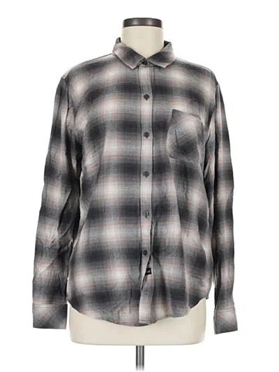 Pre-owned Rails Long Sleeve Button Down Shirt In Gray