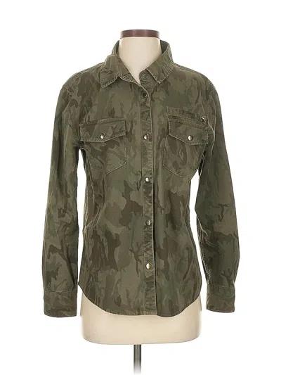 Pre-owned Rails Long Sleeve Button Down Shirt In Green