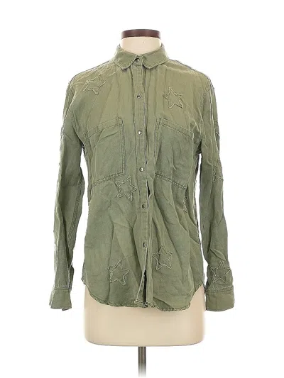 Pre-owned Rails Long Sleeve Button Down Shirt In Green