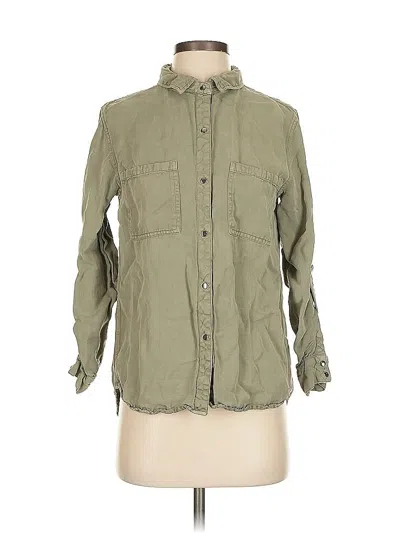 Pre-owned Rails Long Sleeve Button Down Shirt In Green