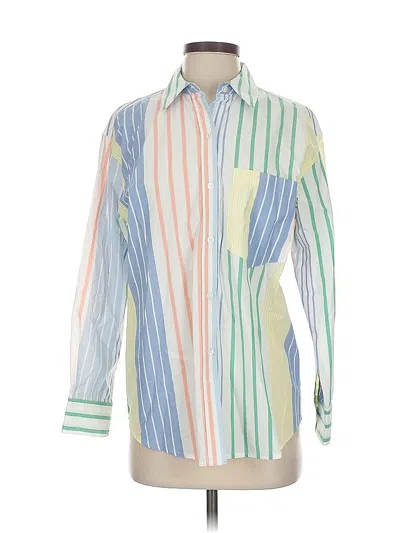 Pre-owned Rails Long Sleeve Button Down Shirt In Green