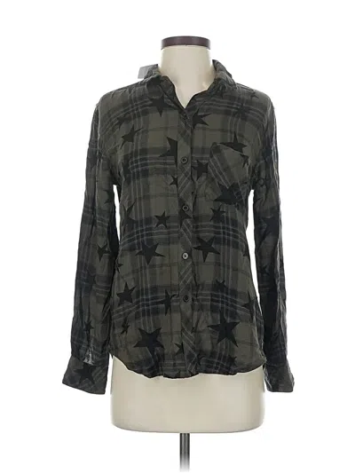 Pre-owned Rails Long Sleeve Button Down Shirt In Green