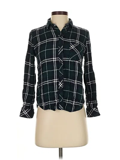 Pre-owned Rails Long Sleeve Button Down Shirt In Green