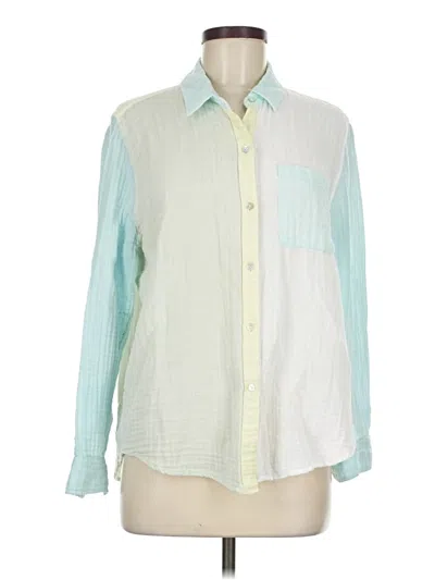 Pre-owned Rails Long Sleeve Button Down Shirt In Green
