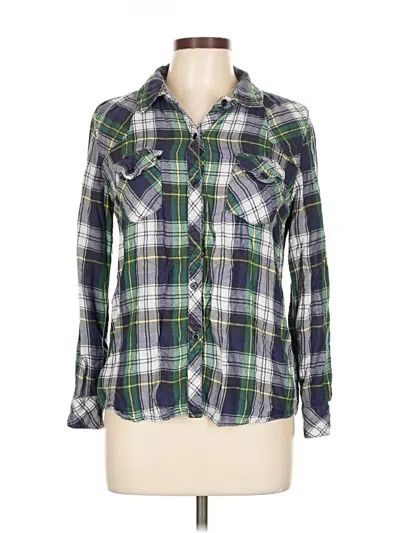Pre-owned Rails Long Sleeve Button Down Shirt In Green