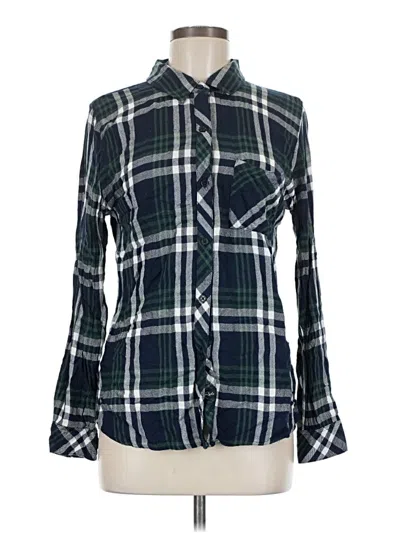 Pre-owned Rails Long Sleeve Button Down Shirt In Green