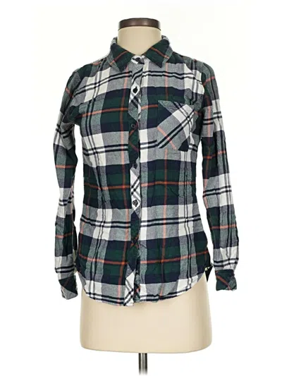 Pre-owned Rails Long Sleeve Button Down Shirt In Green