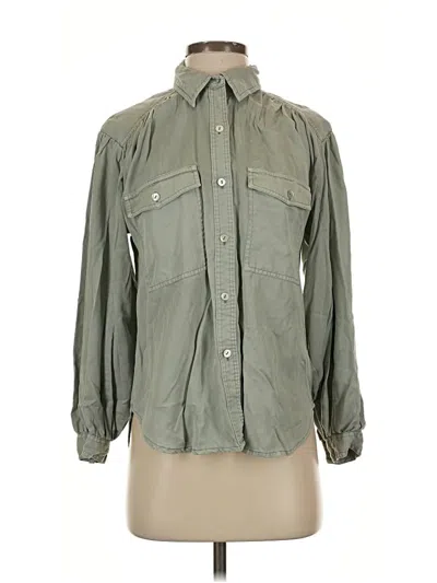 Pre-owned Rails Long Sleeve Button Down Shirt In Green