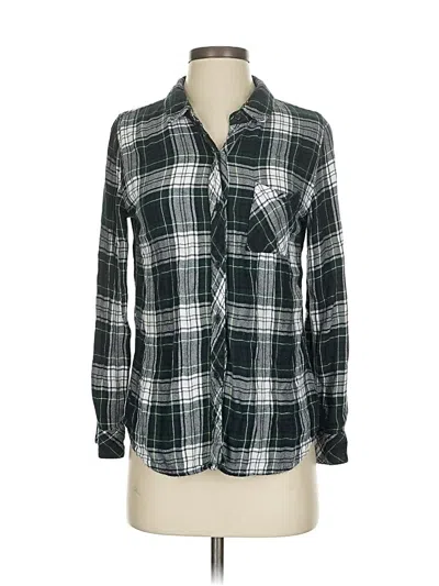 Pre-owned Rails Long Sleeve Button Down Shirt In Green