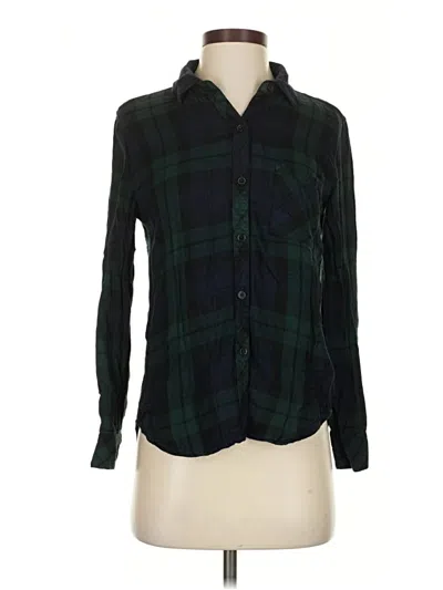 Pre-owned Rails Long Sleeve Button Down Shirt In Green