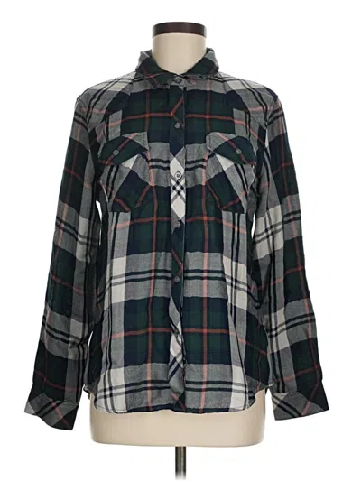 Pre-owned Rails Long Sleeve Button Down Shirt In Green