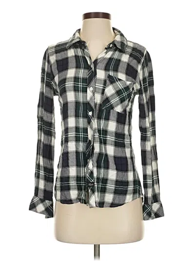 Pre-owned Rails Long Sleeve Button Down Shirt In Green