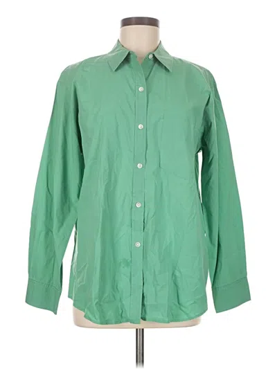 Pre-owned Rails Long Sleeve Button Down Shirt In Green