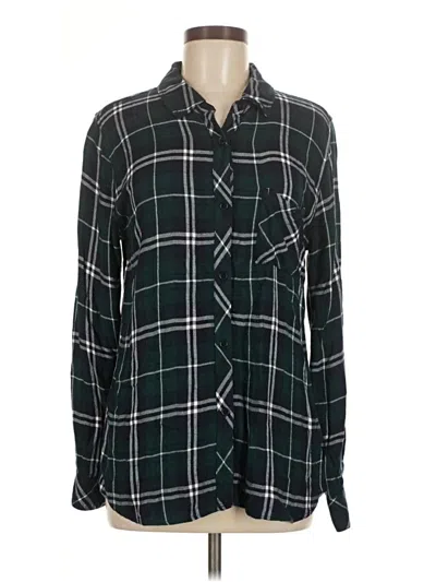 Pre-owned Rails Long Sleeve Button Down Shirt In Green