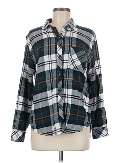 Pre-owned Rails Long Sleeve Button Down Shirt In Green