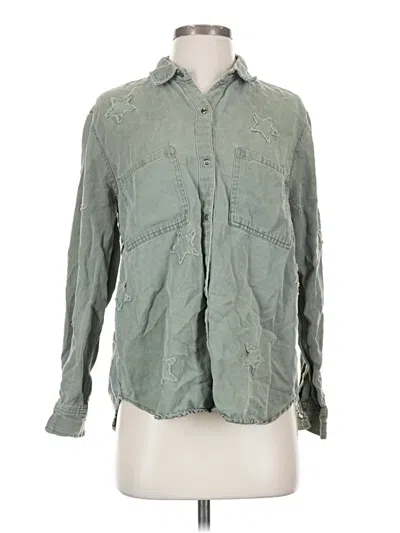 Pre-owned Rails Long Sleeve Button Down Shirt In Green