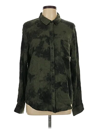 Pre-owned Rails Long Sleeve Button Down Shirt In Green