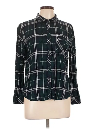 Pre-owned Rails Long Sleeve Button Down Shirt In Green